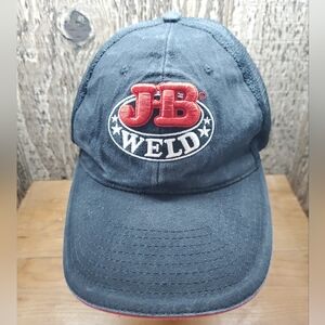 JB Weld Ball Cap Hat Adjustable Slideback Meshback Embroidered Logo One Size